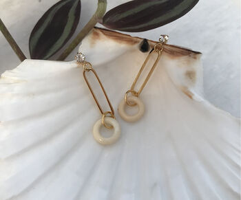 Statement Circle Drop Earrings, 2 of 5