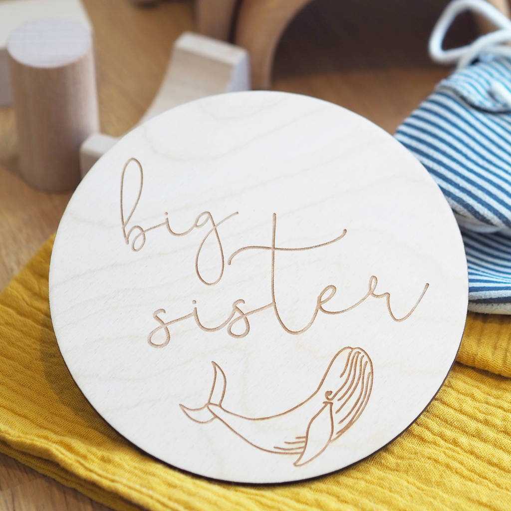 Big Sister Engraved Announcement Plaque, 1 of 2