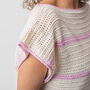 Striped Summer Top Easy Crochet Kit, thumbnail 4 of 5