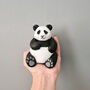 Handmade Sitting Panda Concrete Sculpture, thumbnail 6 of 7