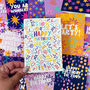 Colourful 'Happy Birthday!' Pattern Card, thumbnail 4 of 5