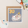 Hedgehog 30th Birthday Card, thumbnail 1 of 3