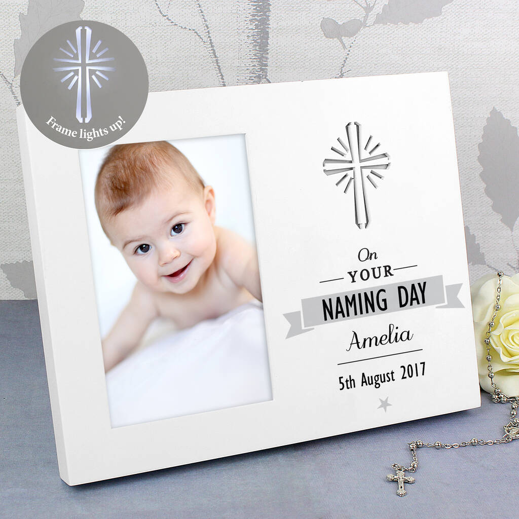 Personalised Christening Photo Frame By Uniqueful