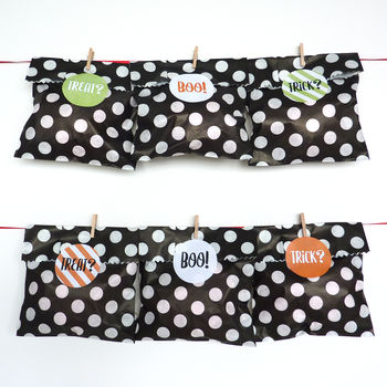 Halloween Spotty Party Bags And Stickers, 3 of 5