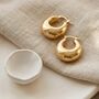 Chunky U Shape Hoops Gold Non Tarnish Waterproof, thumbnail 5 of 10