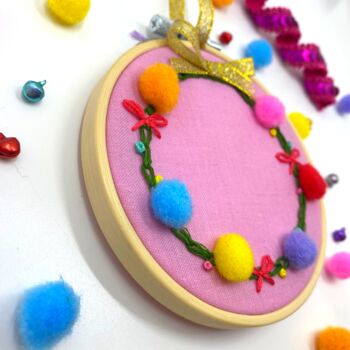 Rainbow Wreath Embroidery Kit, 4 of 12