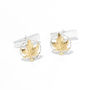 Maple Leaf Cufflinks In Gold And Silver, thumbnail 4 of 4
