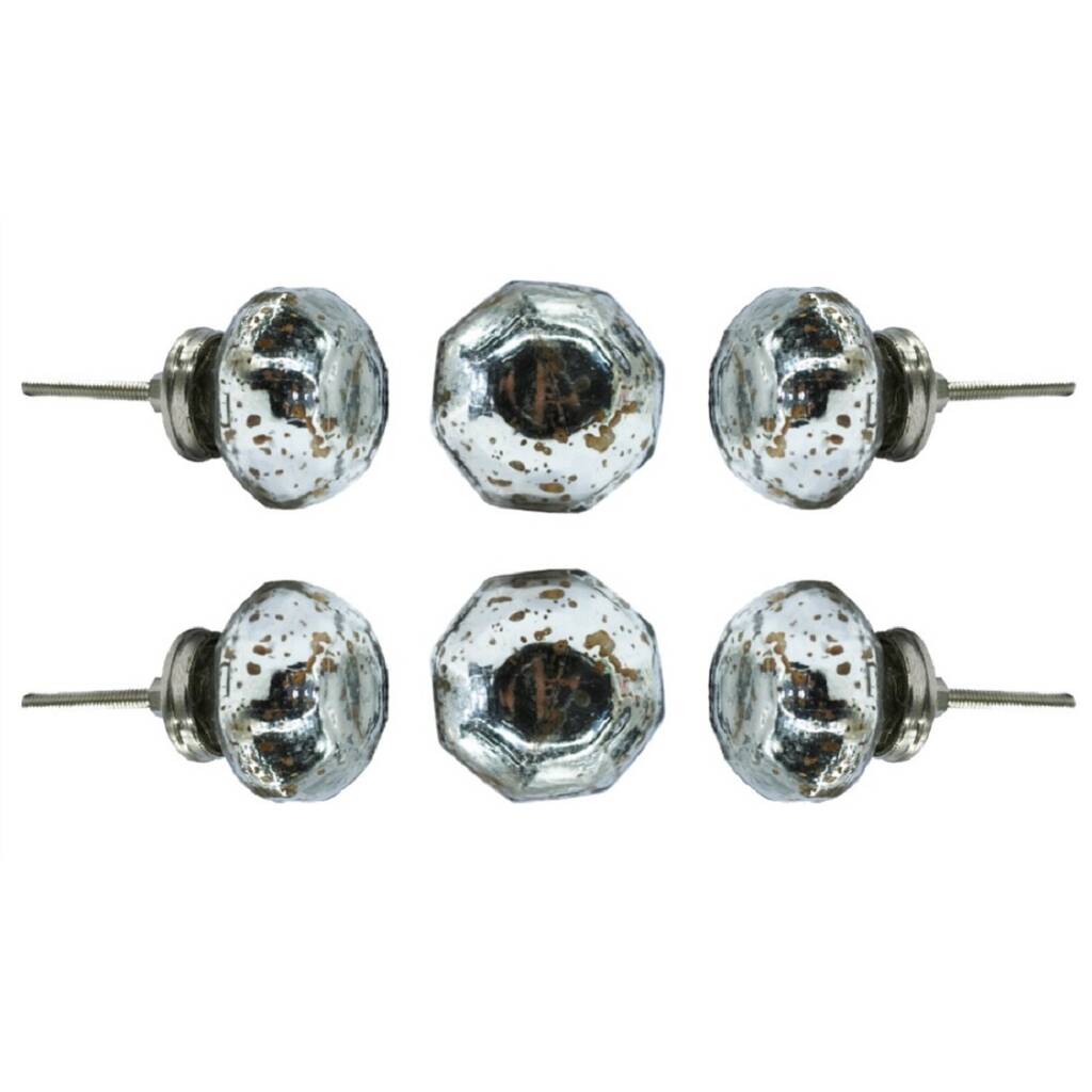 Glass Dorsoduro Mirror Knob Set Of Six By TrincaFerro