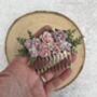 Pale Pink And Lilac Flower Hair Comb, thumbnail 2 of 5