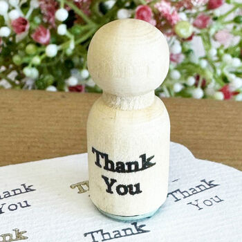 Mini Thank You Rubber Stamp For Crafting And Cards, 3 of 7