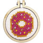 I Doughnut Deserve You Mini Cross Stitch Kit, thumbnail 4 of 4