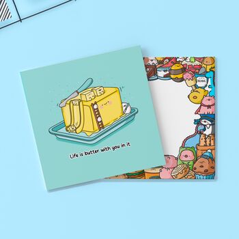 Cute Butter Love Card | Friendship Greeting Card, 2 of 4