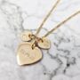 18ct Gold Vermeil Plated Mini Initials Date Necklace, thumbnail 1 of 6