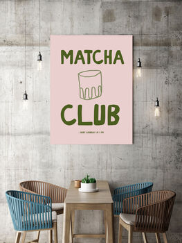 Matcha Club Drink Art Print, 3 of 3
