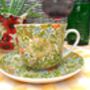 Large Cup And Saucer In William Morris Golden Lily Design, thumbnail 2 of 9