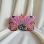 Pink Embroidered Clutch Bag, thumbnail 1 of 11