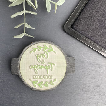 Personalised Wedding Rubber Stamp, 2 of 3
