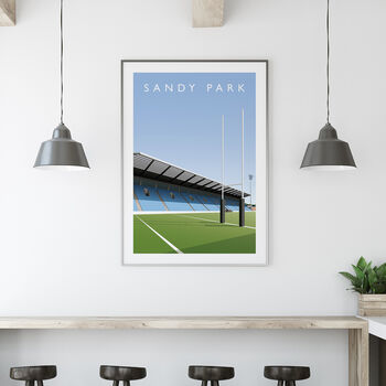 Sandy Park Exeter Chiefs Rugby Poster, 4 of 8