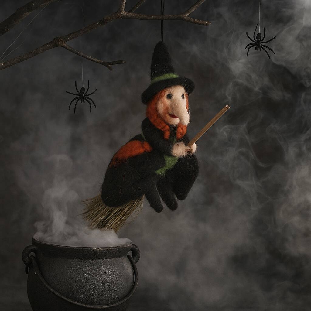 Handmade Felt Hermione The Witch Decoration, 1 of 2