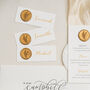 Gold Splendour Place Cards With Wax Seals, thumbnail 2 of 2