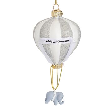Baby's 1st Christmas Hot Air Balloon Bauble, 4 of 5