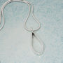Personalised Silver Secret Message Droplet Necklace, thumbnail 2 of 5