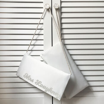 Mrs Surname Bridal Wedding Day Clutch, 3 of 10