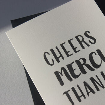 Thank You, Merci, Cheers Card, 2 of 8