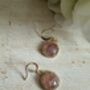 Pink Stone Square Dangle Earrings, thumbnail 1 of 4