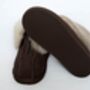 Genuine Sheepskin Slippers With Zipper Brown, thumbnail 5 of 5