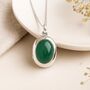 Personalised Sterling Silver Green Aventurine Locket, thumbnail 2 of 9