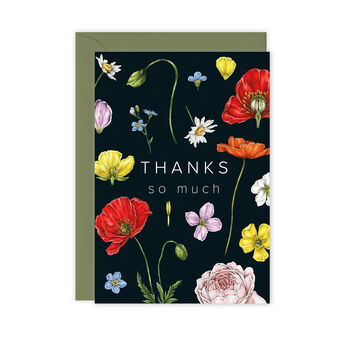 Champ De Fleur 'Thanks So Much' Botanical Card, 2 of 2
