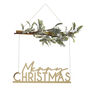 Gold Acrylic Christmas Hanging Decoration, Mistletoe, thumbnail 2 of 3