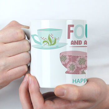 Personalised Four Tea Tea Mug 40th Birthday Gift, 2 of 6