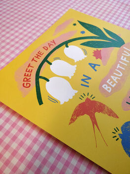 Greet The Day Illustrated Print, 4 of 5