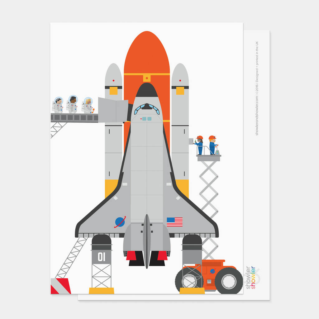 Space Shuttle Rocket Postcard