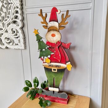 Personalised Large Christmas Reindeer Decoration, 3 of 6