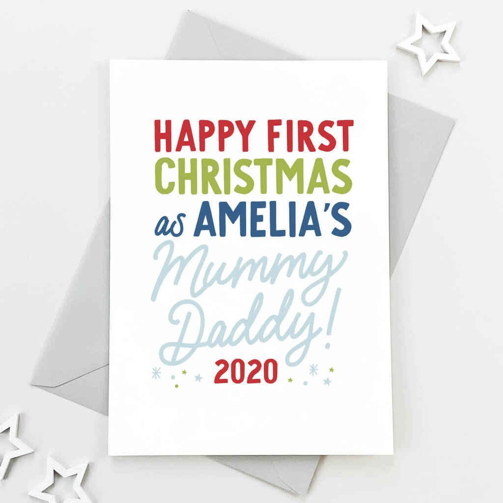 First Christmas As Mummy And Daddy Card By Project Pretty | notonthehighstreet.com