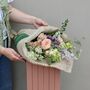 Seasonal Fresh Flowers In Coffee Sack Wrap, thumbnail 3 of 8