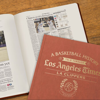 La Clippers Personalised Nba Basketball Gift Newspaper Book, 5 of 12