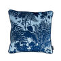Baby Blue Velvet Patterned Cushion, thumbnail 5 of 8