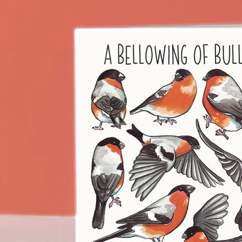 Bullfinches Watercolour Greeting Card, 4 of 8