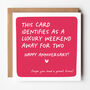 Funny/Cheeky Anniversary Card, thumbnail 1 of 3