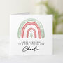 Personalised Festive Rainbow Son Christmas Card, thumbnail 1 of 3