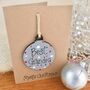 Personalised Grandpa Christmas Card Bauble Decoration, thumbnail 2 of 3