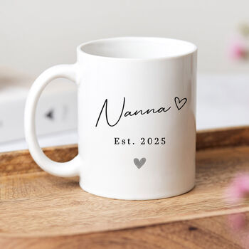 Personalised Nanny And Grandad Mugs Gift For New Grandparents, 2 of 5