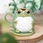 Frog Shaped Mug And Lily Pad Saucer, thumbnail 1 of 4