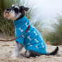 Turquoise Bone Intarsia Organic Cotton Dog Jumper, thumbnail 1 of 5
