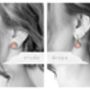 Peach Rose Earrings, thumbnail 7 of 7