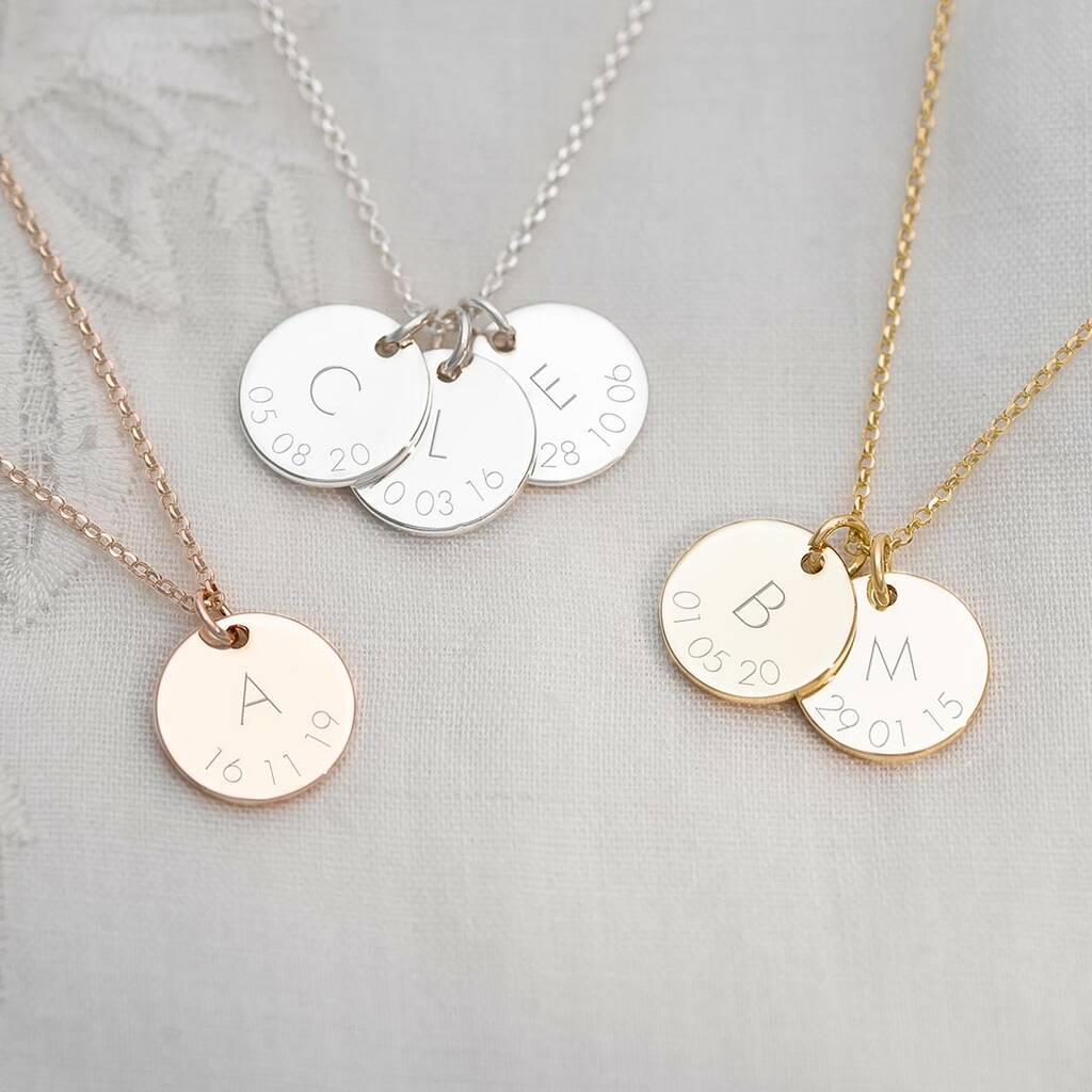 Amazon.com: Initial Necklaces for Women, Custom Date Necklace for Mom  Grandma, Personalized Multiple Kids Initials Letter Jewelry, Christmas  Present, Mothers Day Gift, Family Coin Charm, Best Friend, New Mom Baby :  Handmade
